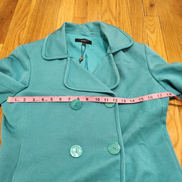 Talbots Double Breasted Grace Fit Blazer Cotton‎ Silk Blend - Picture 6 of 10